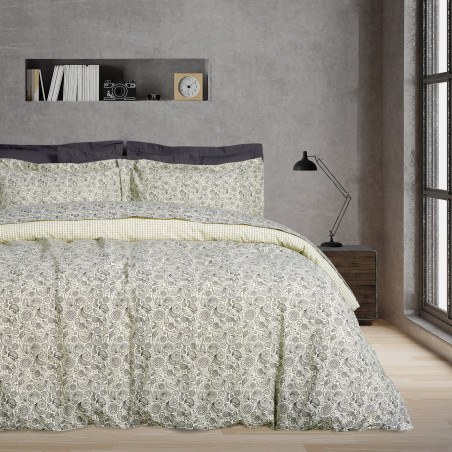 Σετ Σεντόνια Μονά 3 Τεμαχίων Das Home 3004 White-Black 170x260