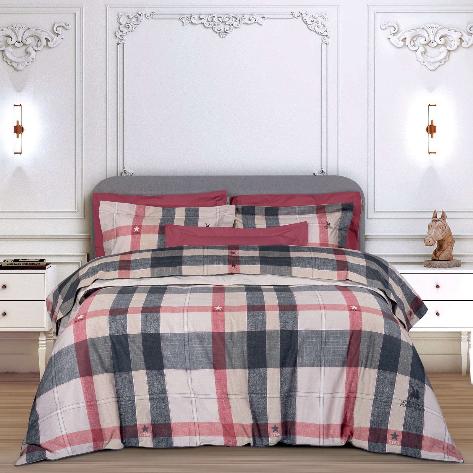 Greenwich Polo Club - ΣΗΜΑΝΤΙΚΟ: Σε περίπτωση διαφοράς τιμής από το κατάστημα ισχύει παντα και μόνο η τιμή του καταστήματος Σετ Παπλωματοθήκη Υπέρδιπλη 3 Τεμαχίων Greenwich Polo C