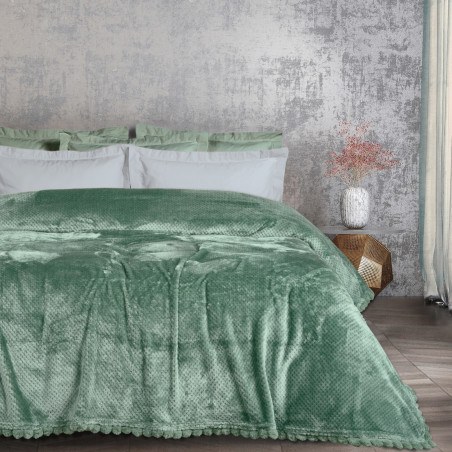 Κουβέρτα Fleece Μονή Das Home 1184 Dark Mint 160x220