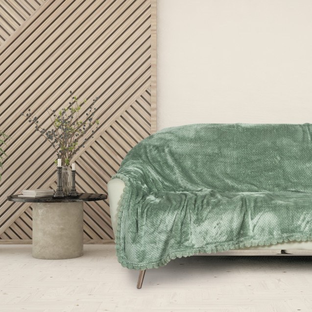 Κουβέρτα Fleece Καναπέ Das Home 1184 Dark Mint...