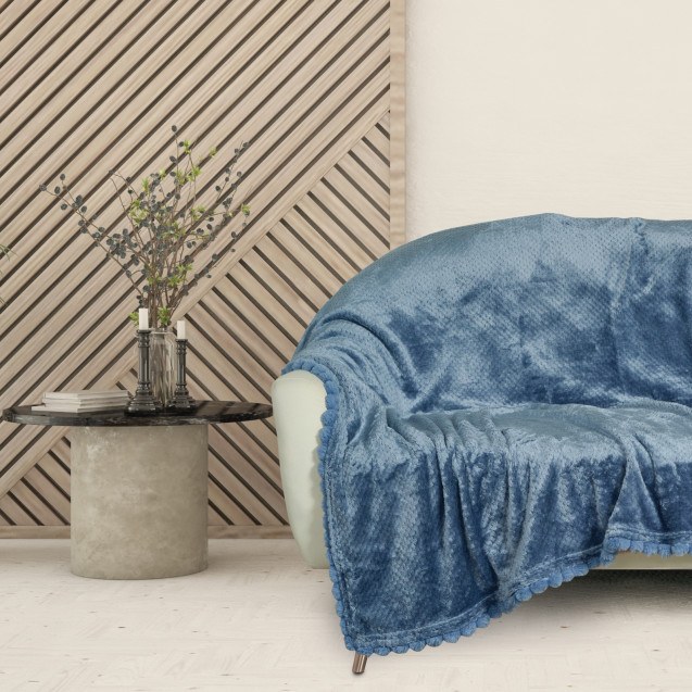Κουβέρτα Fleece Καναπέ Das Home 1186 Dusty Blue...