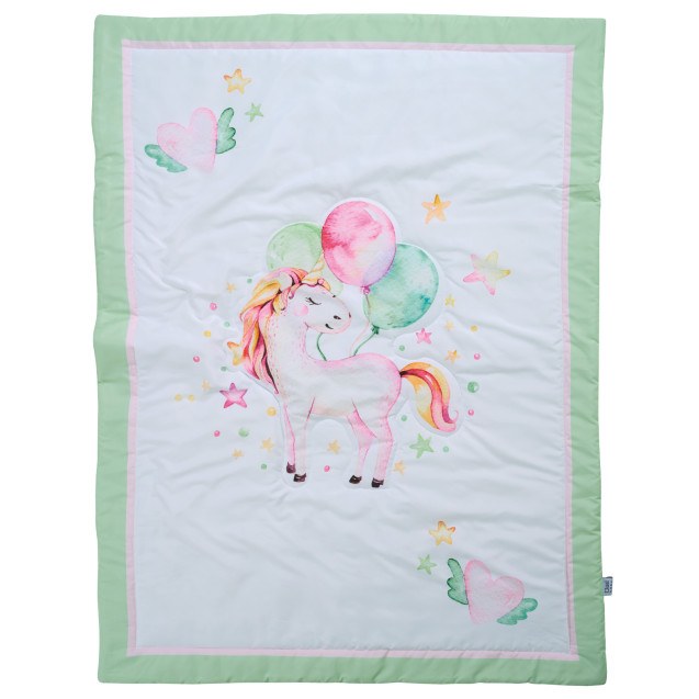 Πάπλωμα Κούνιας Das Baby 4919 Mint-White-Pink...