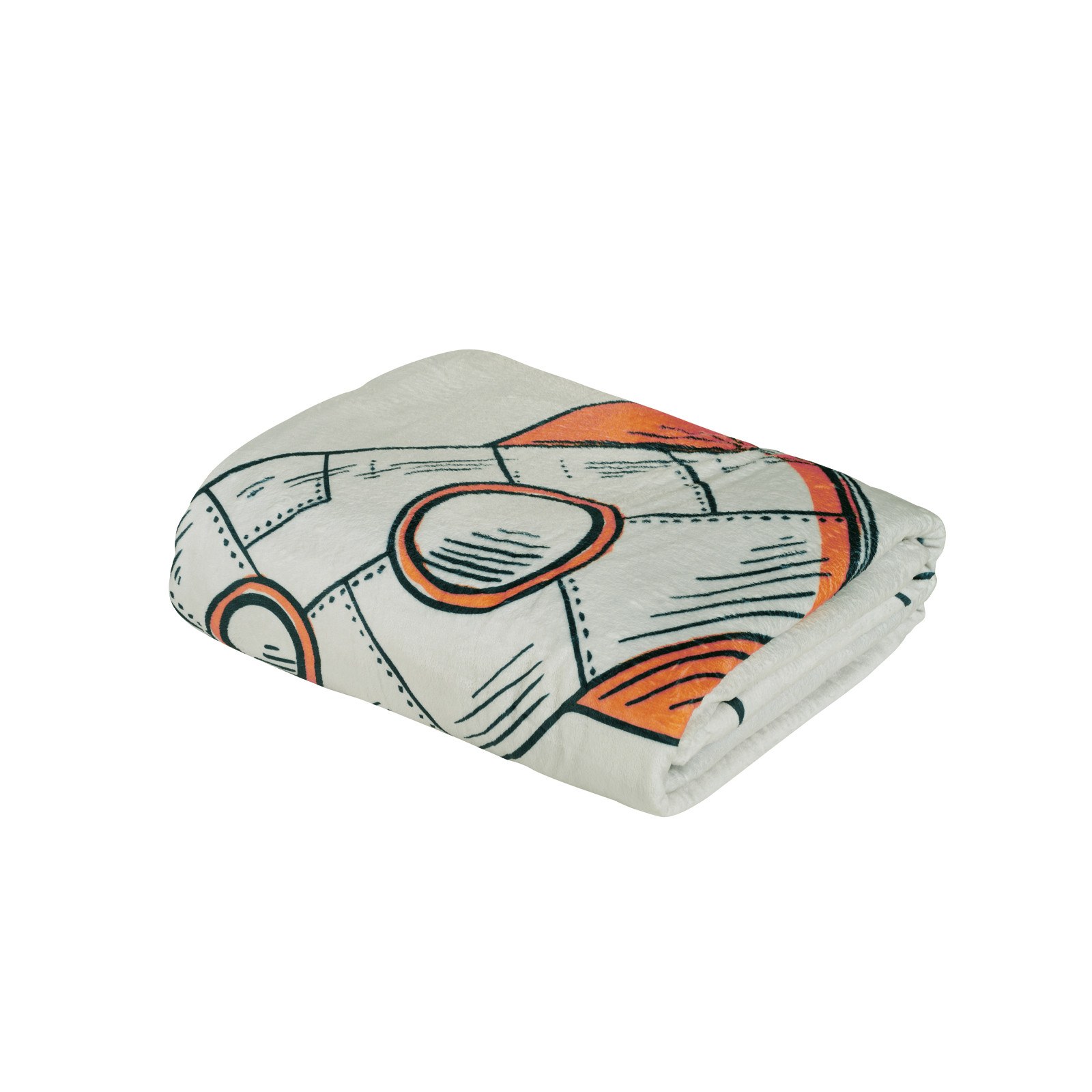 Κουβέρτα Fleece Αγκαλιάς Das Home 4912 Blue-Grey-Orange 80x110