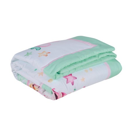 Πάπλωμα Κούνιας Das Baby 4919 Mint-White-Pink 110x150