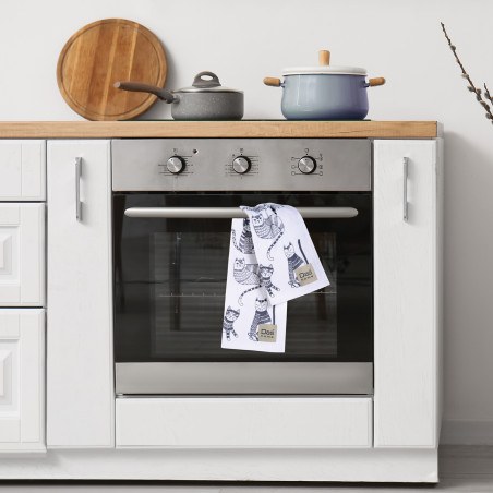 Σετ Ποτηρόπανα 2 Τεμαχίων Das Home 0735 White-Grey 40x60
