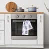 Σετ Ποτηρόπανα 2 Τεμαχίων Das Home 0735 White-Grey 40x60