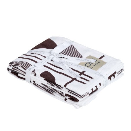 Σετ Ποτηρόπανα 2 Τεμαχίων Das Home 0740 White-Grey 40x60