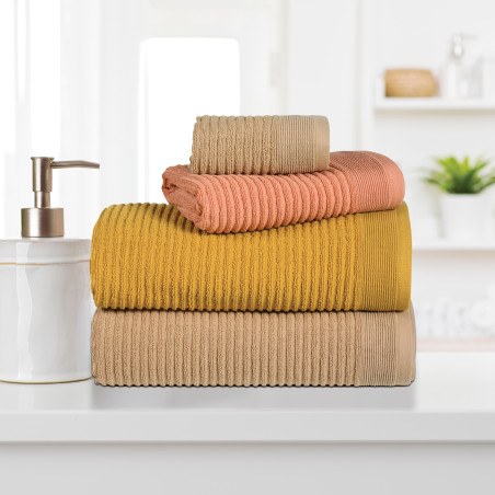 Σετ Πετσέτες 3 Τεμαχίων Das Home 0742 Ochre