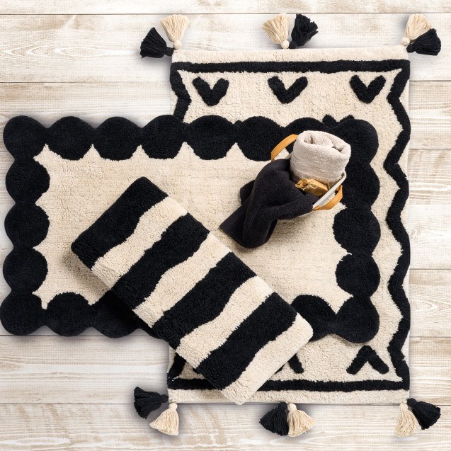 Ταπέτο Μπάνιου Das Home 0767 Ivory-Black 50x80