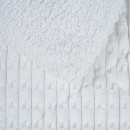 Κουβερτοπάπλωμα Μονό με Γούνα Sherpa Das Home 1176 White 160x220