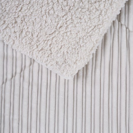 Κουβερτοπάπλωμα Μονό με Γούνα Sherpa Das Home 1178 Dusty Ivory 160x220