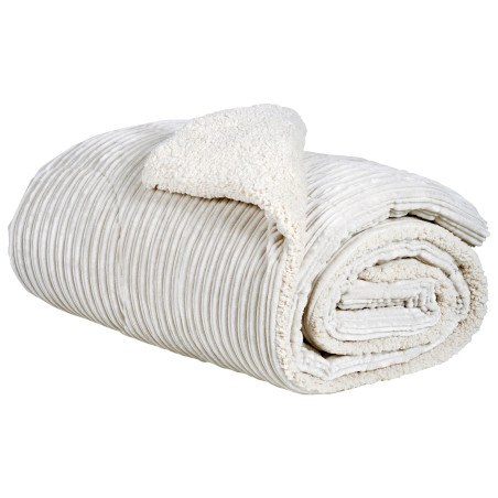 Κουβερτοπάπλωμα Μονό με Γούνα Sherpa Das Home 1178 Dusty Ivory 160x220