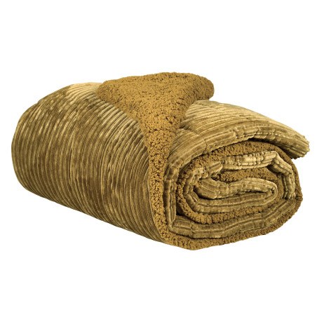 Κουβερτοπάπλωμα Μονό με Γούνα Sherpa Das Home 1180 Olive 160x220