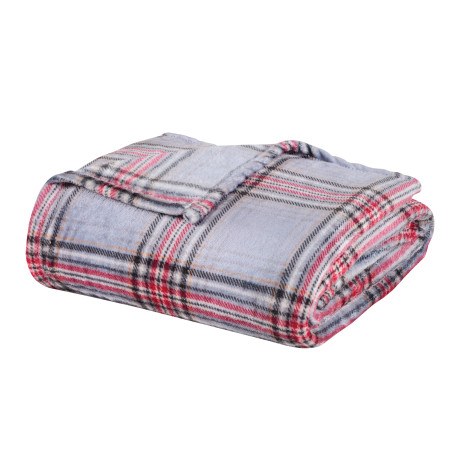 Κουβέρτα Fleece Καναπέ Das Home 1362 Grey-Red 130x170