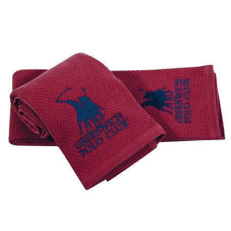 Σετ Ποτηρόπανα 2 Τεμαχίων Greenwich Polo Club 2802 Κοκκινο 40x60