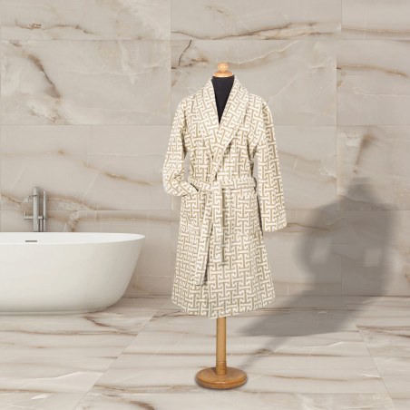 Μπουρνούζι Greenwich Polo Club 3093 Taupe-Ecru MEDIUM