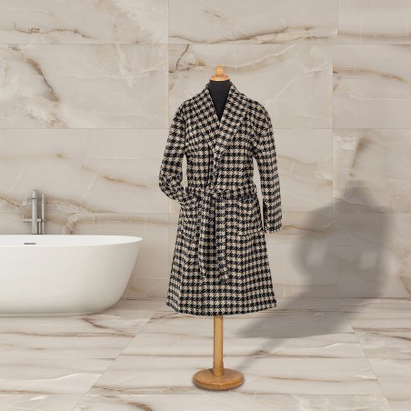 Μπουρνούζι Greenwich Polo Club 3096 Black-Beige LARGE