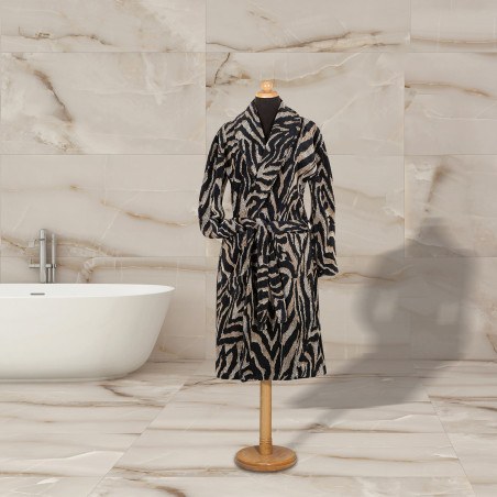 Μπουρνούζι Greenwich Polo Club 3098 Ecru-Black Χ-LARGE