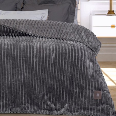 Κουβέρτα Fleece Υπέρδιπλη Greenwich Polo Club 3486 Grey 220x240