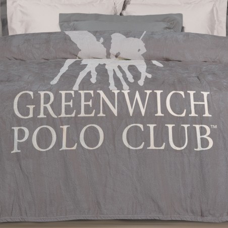 Κουβέρτα Fleece Υπέρδιπλη Greenwich Polo Club 3489 Grey 220x240
