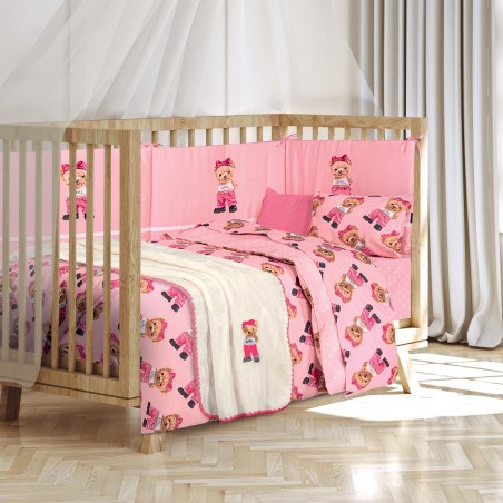 Κουβέρτα Βελουτέ Αγκαλιάς Greenwich Polo 8839 Ivory-Pink 80x110