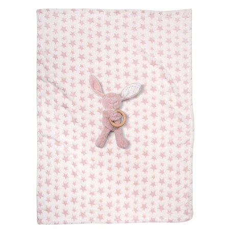 Κουβέρτα Fleece Αγκαλιάς Greenwich Polo Club 8845 White-Pink 75x100