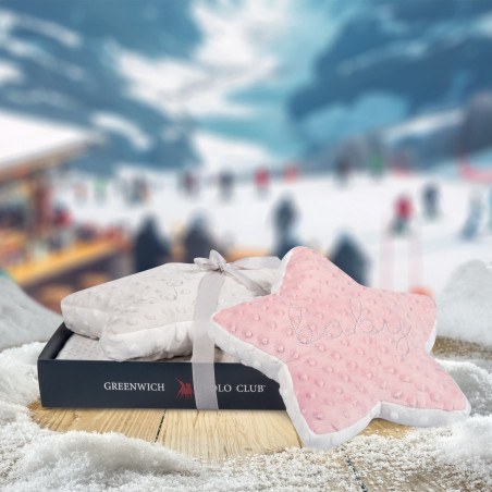 Κουβέρτα Fleece Αγκαλιάς Greenwich Polo Club 8847 Pink-White 75x100