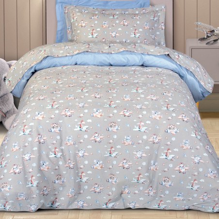 Σετ Σεντόνια Μονά 3 Τεμαχίων Greenwich Polo Club 8851 Pink-Light Purple 170x240