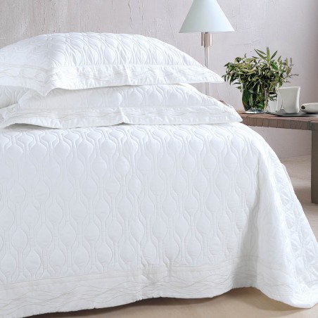 Σετ Κουβερλί Υπέρδιπλο 3 Τεμαχίων Rythmos  Ερυνν Λευκο 235x250