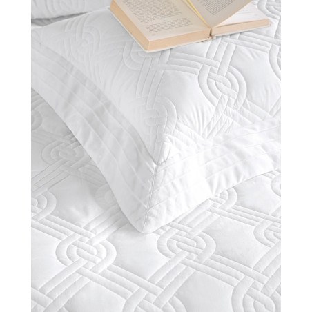 Σετ Κουβερλί και Σεντόνια Υπέρδιπλα 7 Τεμαχίων Rythmos Reina Λευκο 240x260