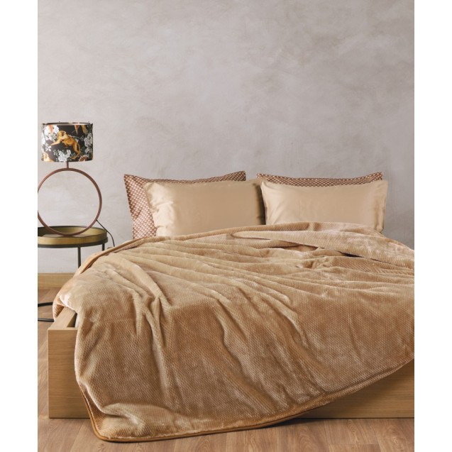 Κουβέρτα Βελουτέ Υπέρδιπλη Kentia Bella 28 220x240