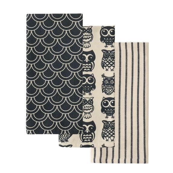 Σετ Πετσέτες Κουζίνας 3 Τεμαχίων Kentia Fazzy 2413 40x60