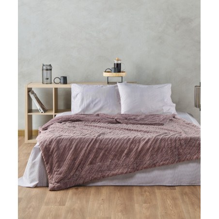 Κουβέρτα Γούνινη με Sherpa King Size Kentia Lilibeth 20 260x230