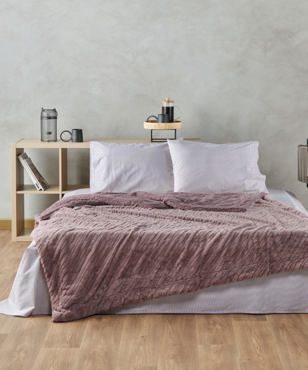 Κουβέρτα Γούνινη με Sherpa King Size Kentia Lilibeth 20 260x230