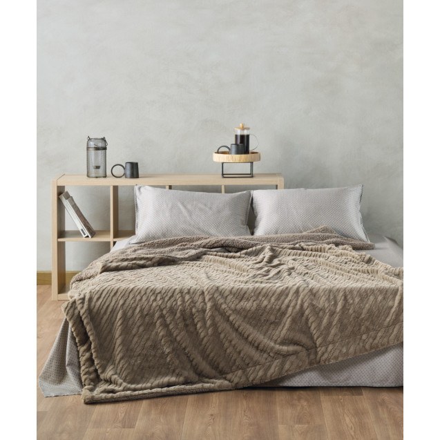 Κουβέρτα Γούνινη με Sherpa King Size Kentia...