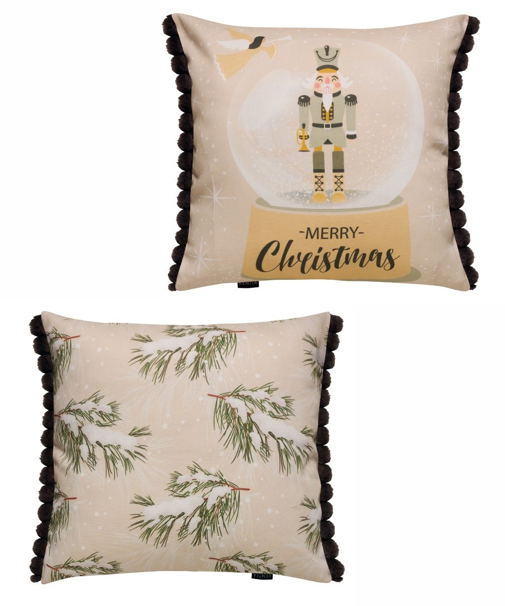 Σετ Μαξιλαροθήκες Διακόσμησης 2 Τεμαχίων Kentia Snow 2420 50x50