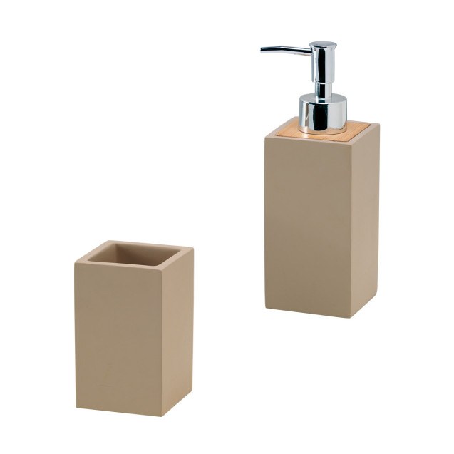 Σετ Δοχείο Κρεμοσάπουνου & Ποτήρι Μπάνιου...