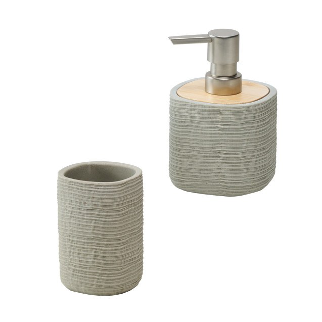 Σετ Δοχείο Κρεμοσάπουνου & Ποτήρι Μπάνιου...