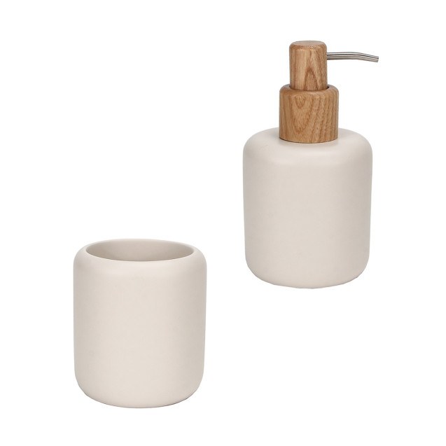 Σετ Δοχείο Κρεμοσάπουνου & Ποτήρι Μπάνιου...