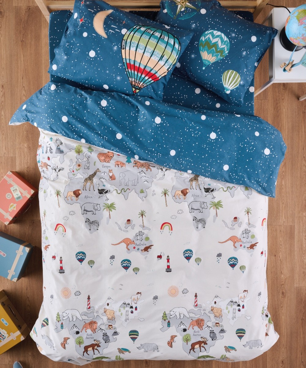 Σετ Παιδικά Σεντόνια Μονά 3 Τεμαχίων Kentia Titus 160x270