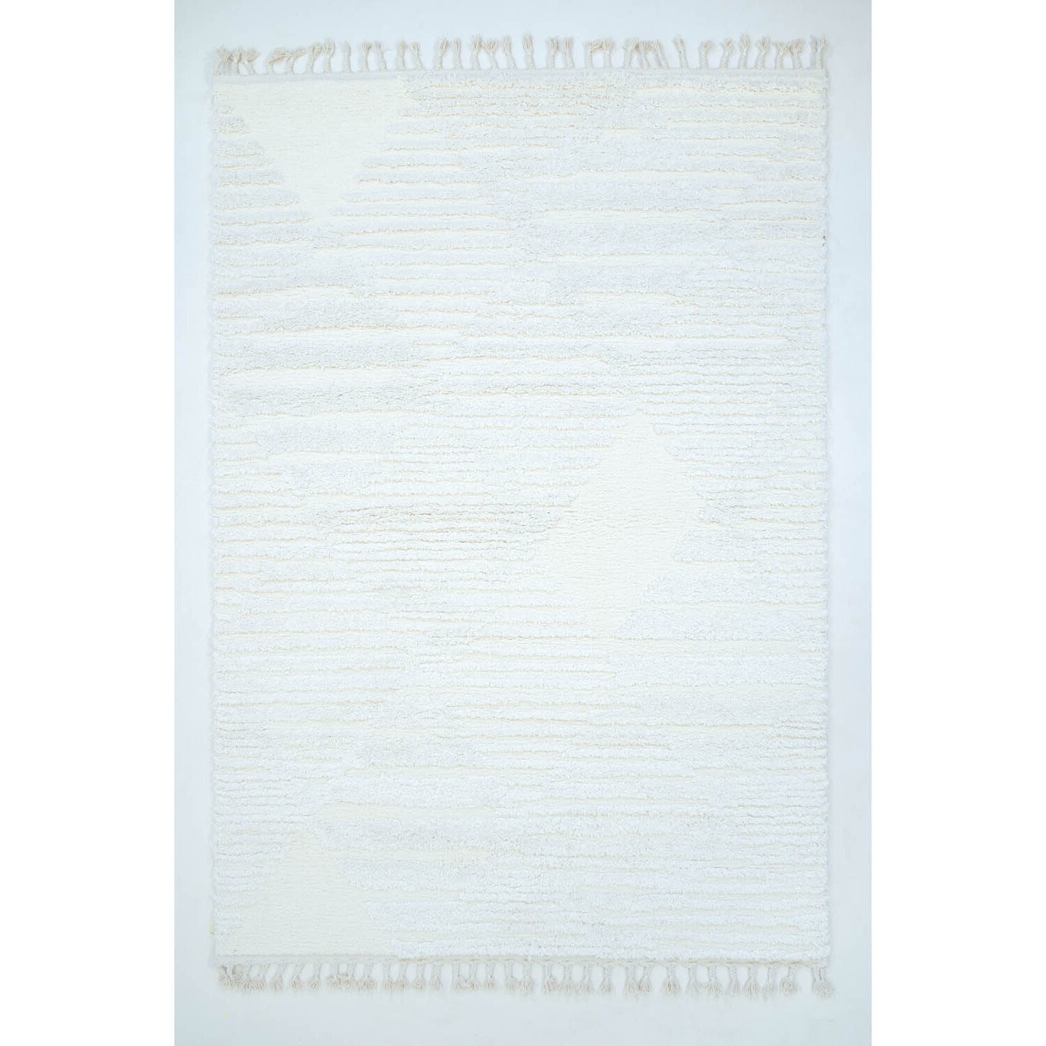 Σέτ Χαλιά Ezzo Neve Shaggy C828B1A Cream 2x(66x140)+1x(