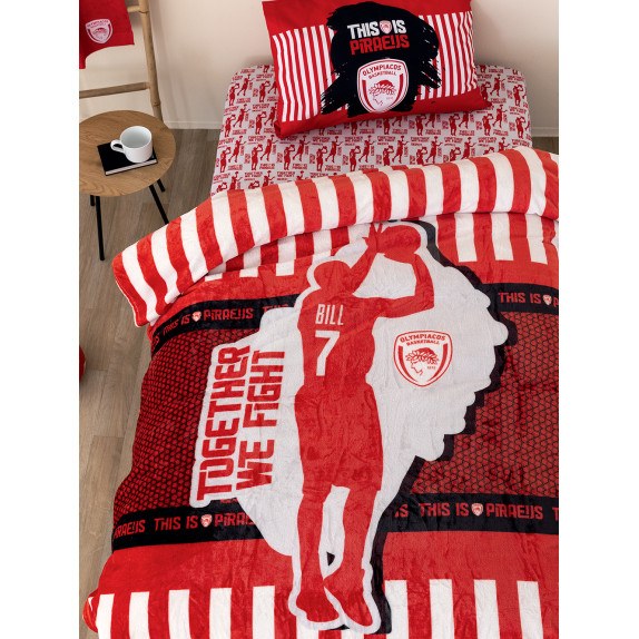 Κουβέρτα Fleece Μονή Palamaiki DG 160x220 OLYMPIACOS