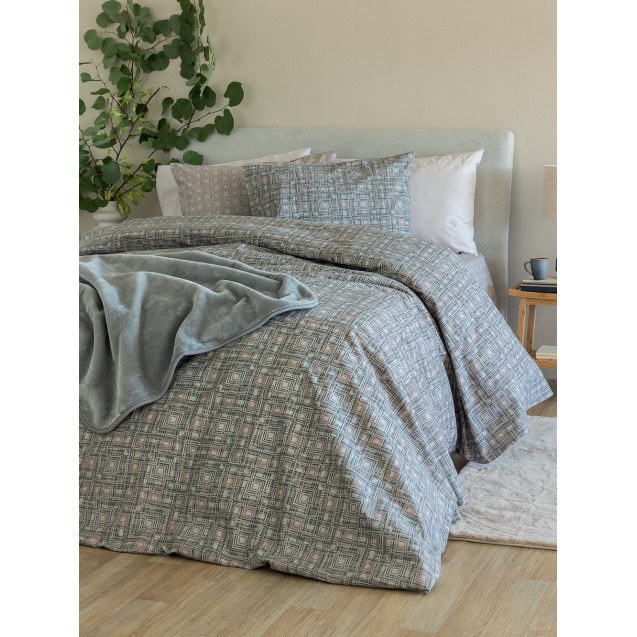 Σετ Σεντόνια Φανελένια Υπέρδιπλα 4 Τεμαχίων...