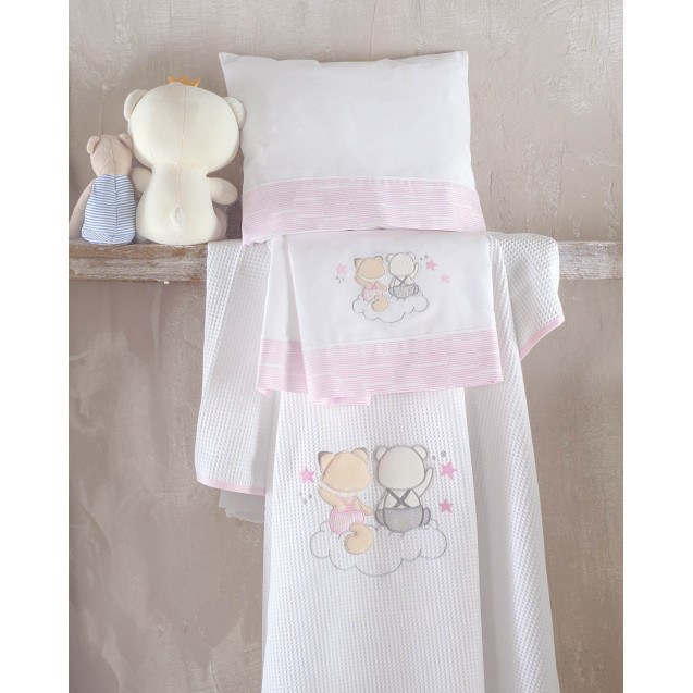 Σετ Σεντόνια Φανελένια Κούνιας 3 Τεμαχίων...