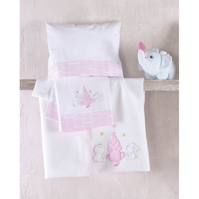 Σετ Σεντόνια Φανελένια Κούνιας 3 Τεμαχίων...