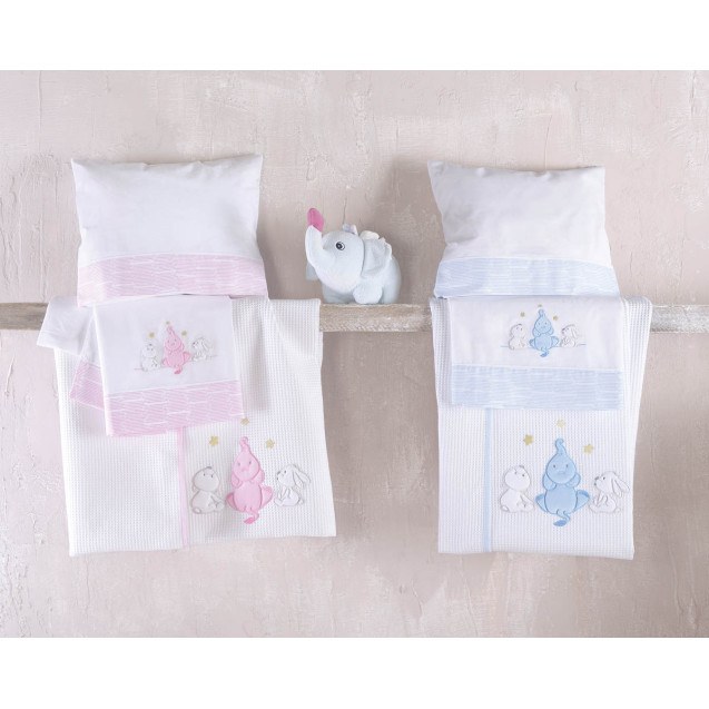 Σετ Σεντόνια Φανελένια Κούνιας 3 Τεμαχίων...