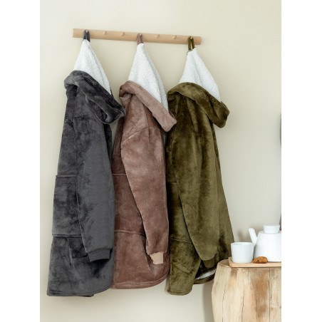 Κουβέρτα Καναπέ με Γούνα Sherpa Palamaiki Huhu/2 90X100 Khaki