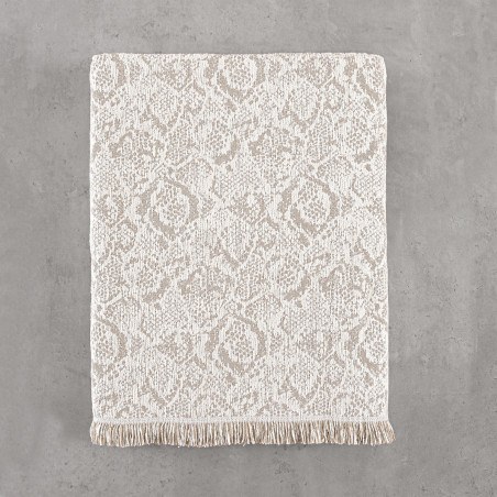 Μαξιλαροθήκη Διακόσμησης Rythmos Snake Εκρου 40x40