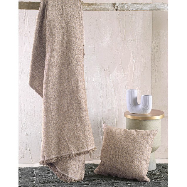 Μαξιλαροθήκη Διακόσμησης Rythmos Stefan Καφε 40x40