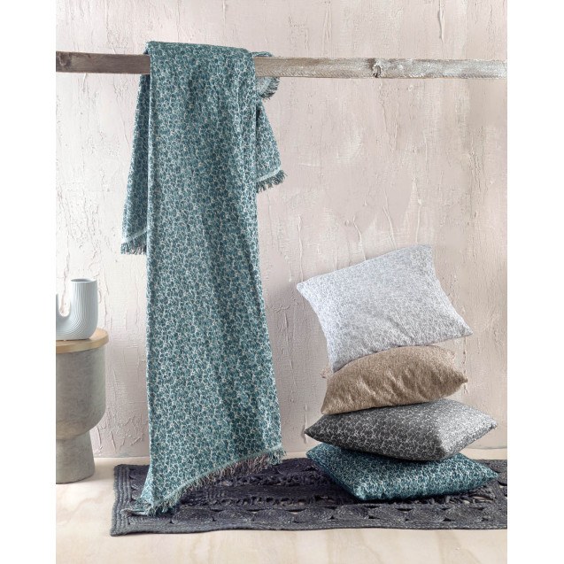 Μαξιλαροθήκη Διακόσμησης Rythmos Stefan Καφε 40x40